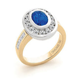 Blue Sapphire & Diamond Ring - Dracakis Jewellers